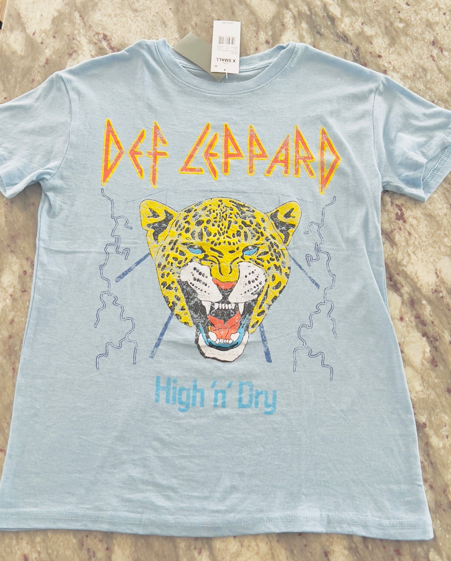 Women's Def Leppard Short Sleeve Graphic T-Shirt - Blue