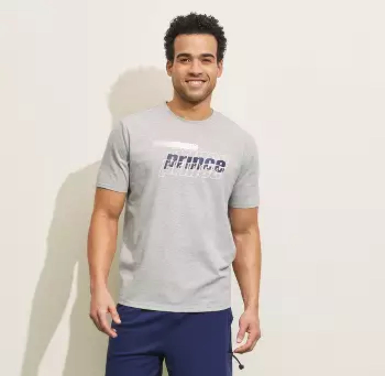 Men’s Prince Pickleball Short Sleeve T-Shirt- Heathered Gray