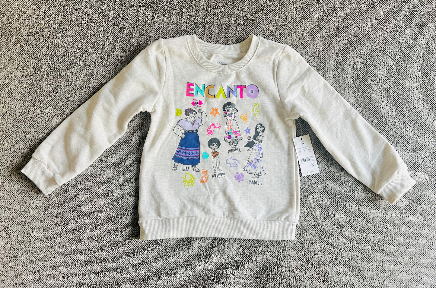 Toddler Girls' Disney Encanto Printed Pullover Sweatshirt - Beige