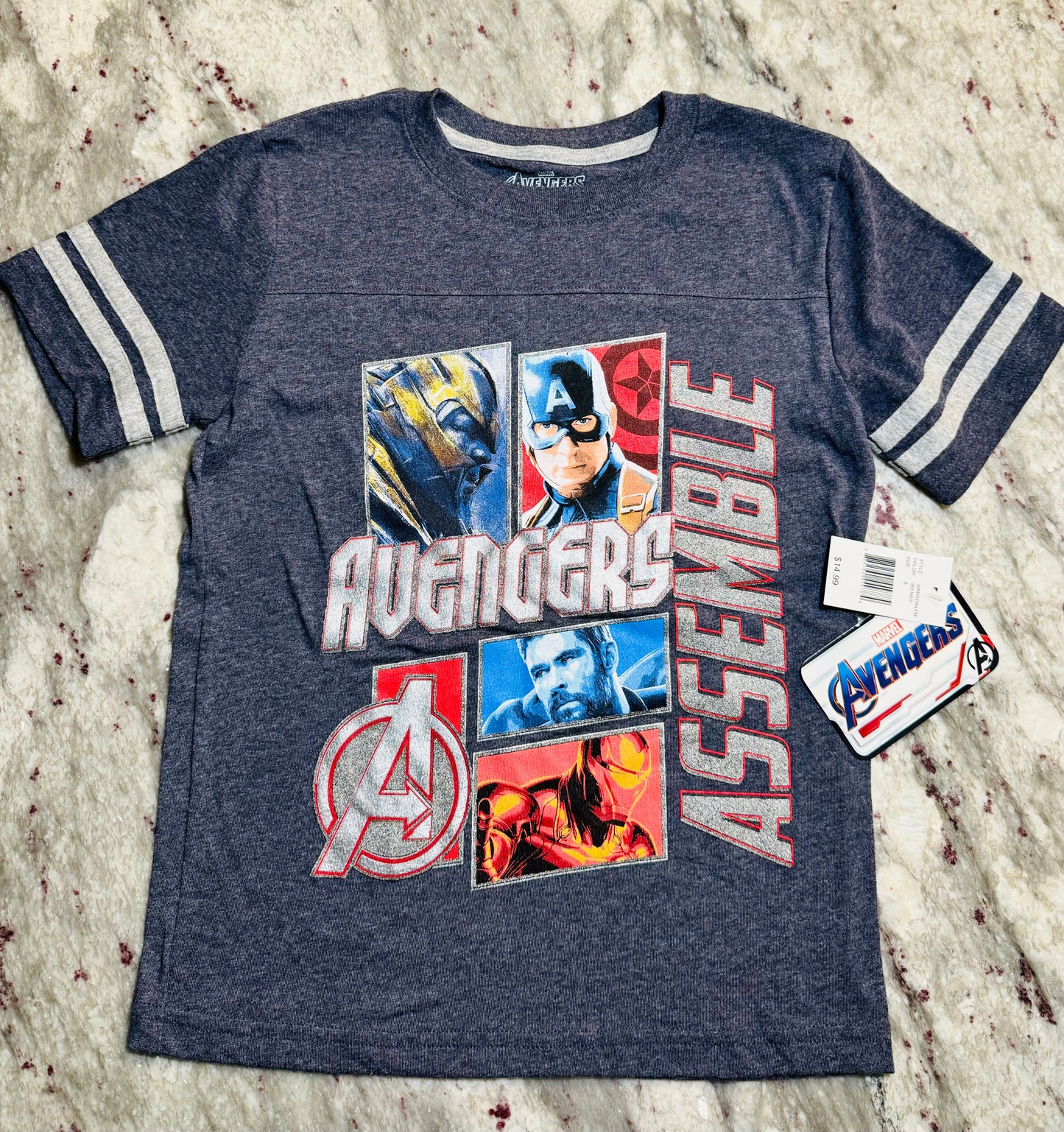 Marvel Avengers Boys Short Sleeve Graphic T-Shirt-