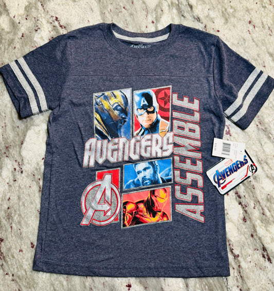 Marvel Avengers Boys Short Sleeve Graphic T-Shirt-