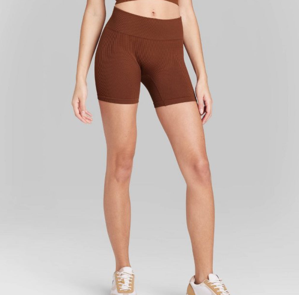 Women's High-Rise Seamless Bike Shorts - Wild Fable