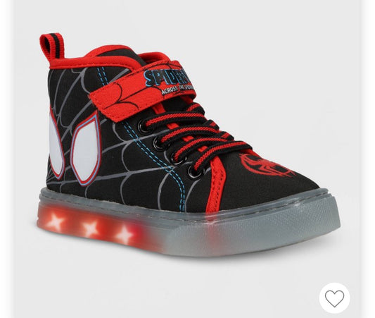 Little Boys' Marvel Spider-Man Hi-Top Sneakers - Black