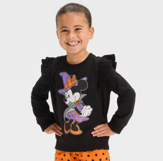 Toddler Girls' Disney Minnie Mouse Halloween Fleece Sweatshirt