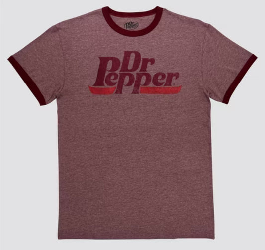 Dr Pepper Short Sleeve Graphic T-Shirt - Burgundy