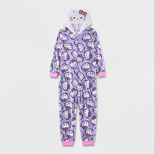 Girls' Hello Kitty Union Suit - Purple