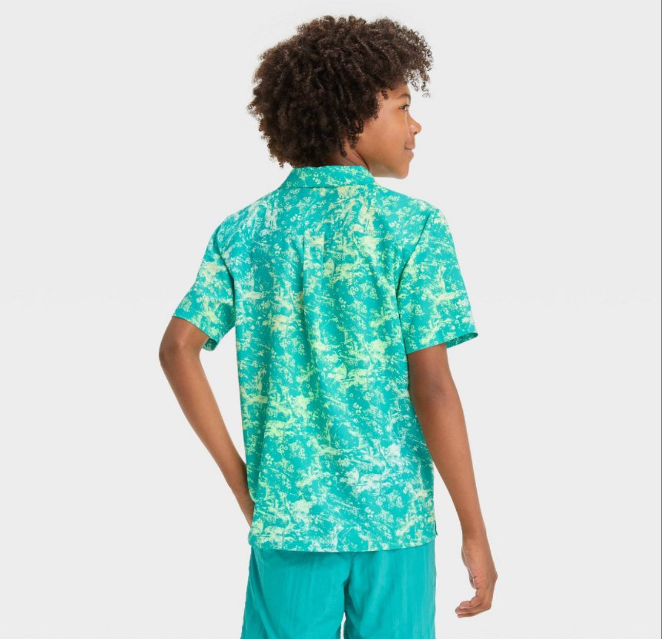 Boys Printed Woven Button Down - All In Motion