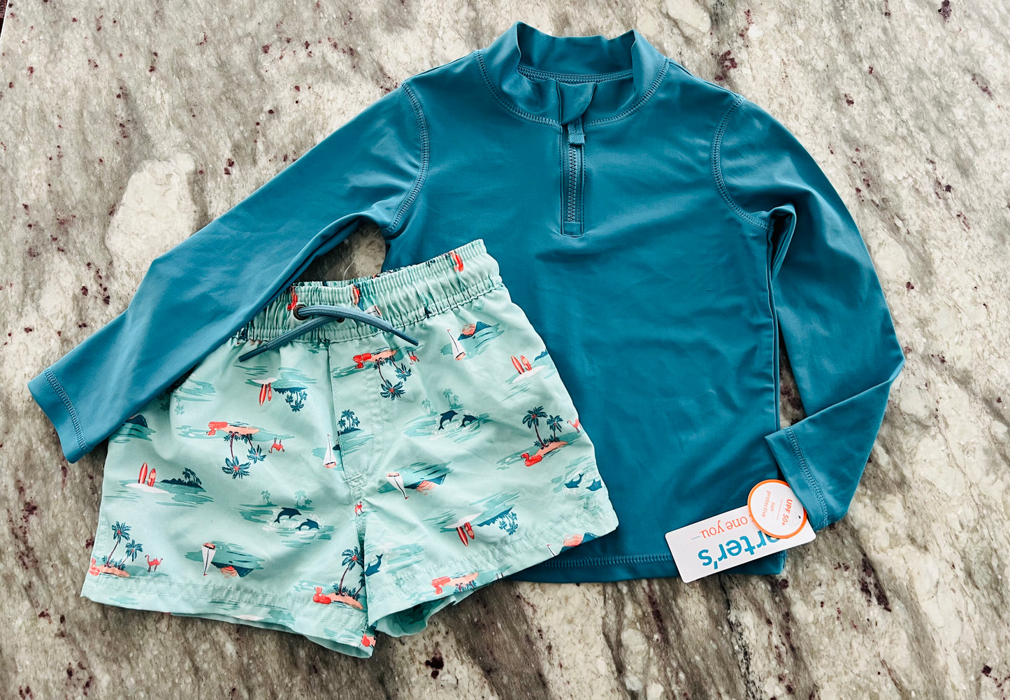 Carter's Just One You Toddler Boys' Rash Guard Set