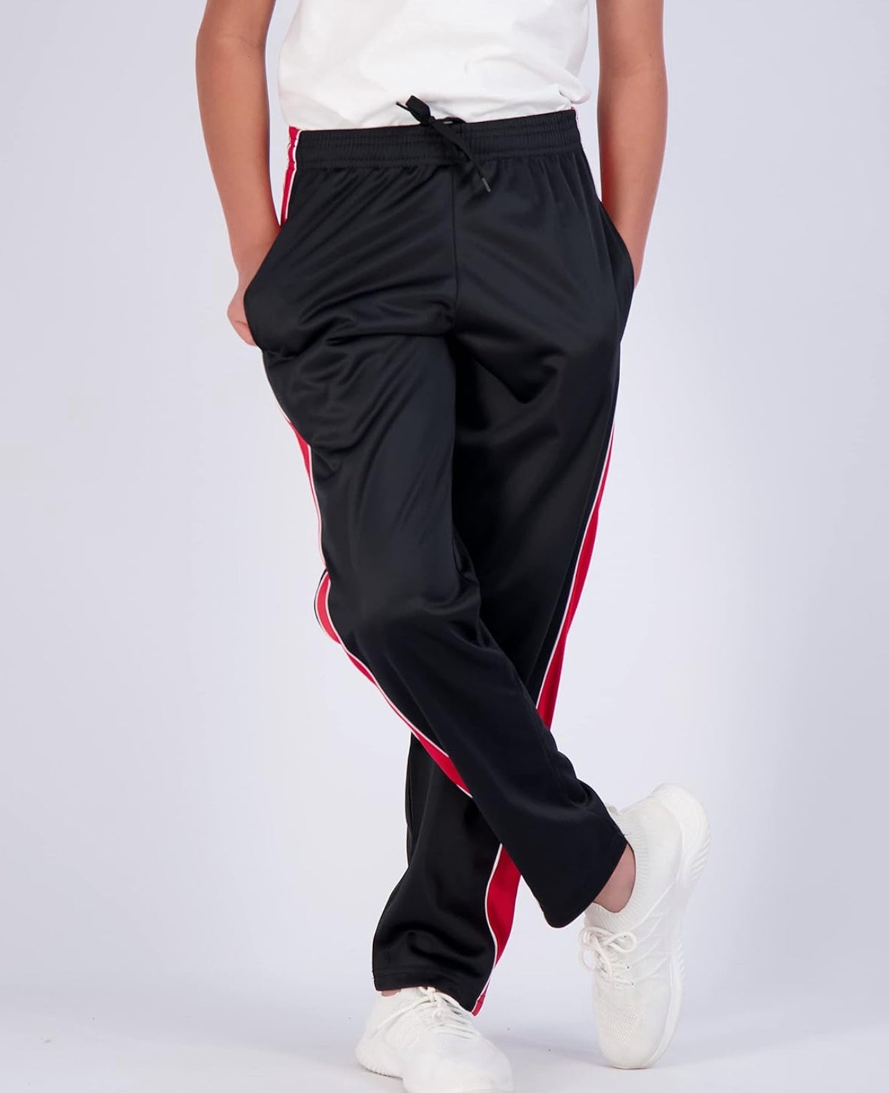 Xersion Boys Track Pant- Black/Red/White