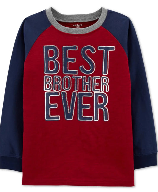 Carters Boys “Best Brother Ever”Long Sleeve Raglan T-Shirt