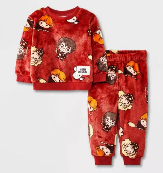 Baby Boys' Harry Potter Woobie Fleece Top and Pants Set - Red