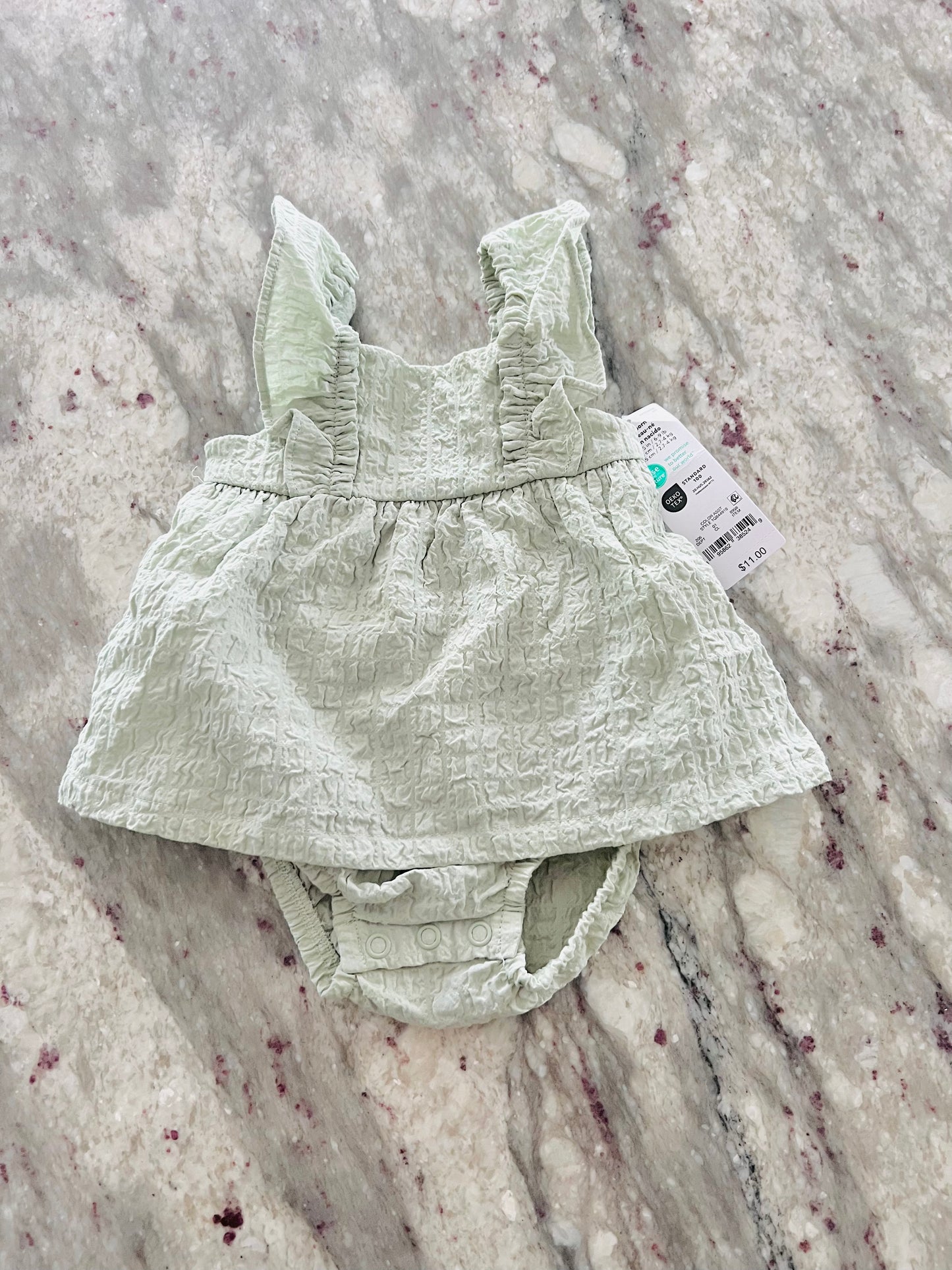 Carter's Just One You® Baby Girls' Textured Sunsuit - Green