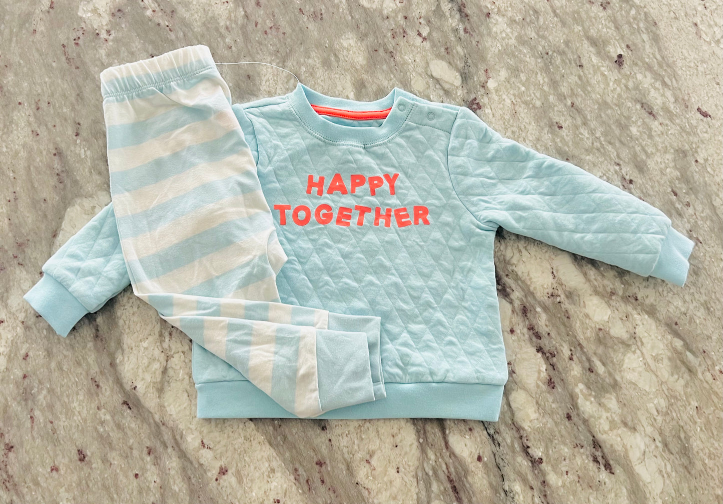 Baby 'Happy Together' Graphic Top & Bottom Set - Cat & Jack™ Blue