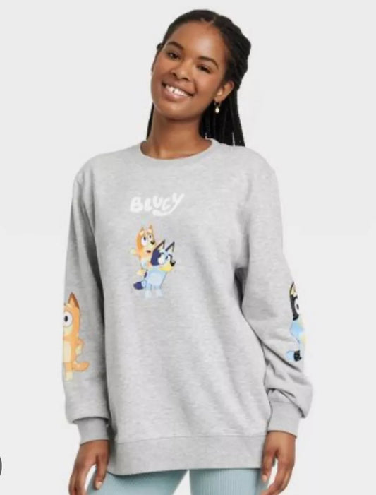 Women's Bluey Graphic Sweatshirt - Gray