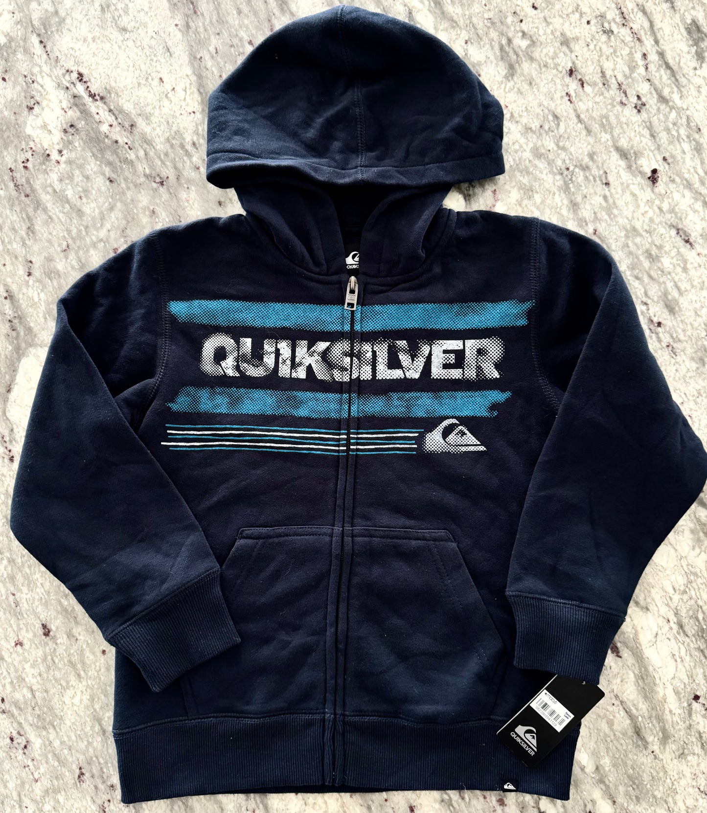 Quicksilver Boys Zip Up Hoodie Sweatshirt