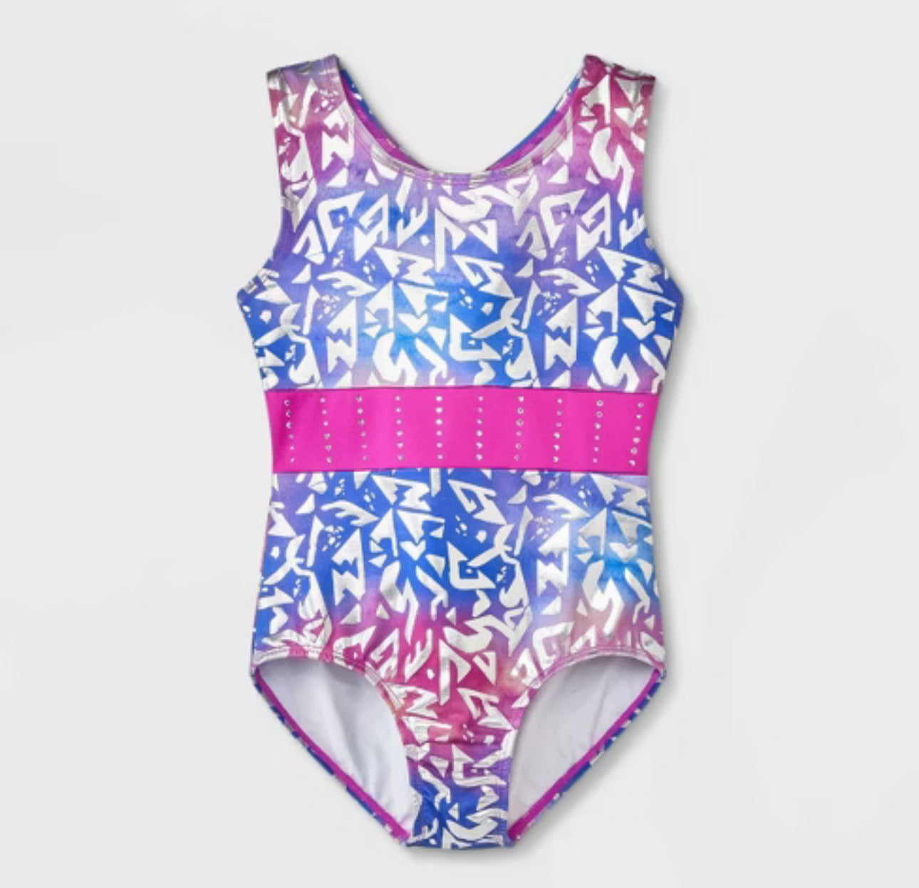 Girls Ombré Leopard Gymnastics Leotard