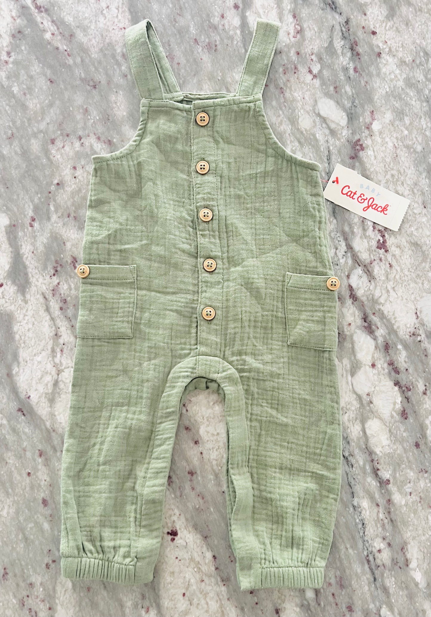 Baby Dungarees Striped Uni Romper – Cat & Jack™ Green