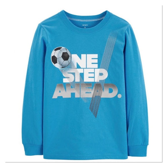 Carters Boys Long Sleeve Graphic T-Shirt- Blue