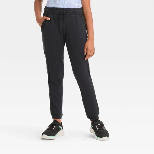 Girls' Cozy Fleece Pants - All in Motion™ Black