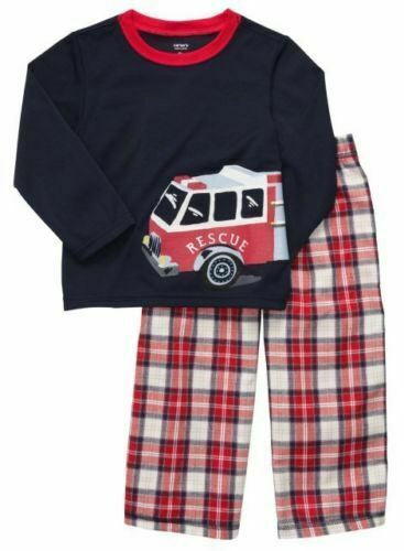 Toddler Boys 2-Piece Firetruck Pajama Set-Carters