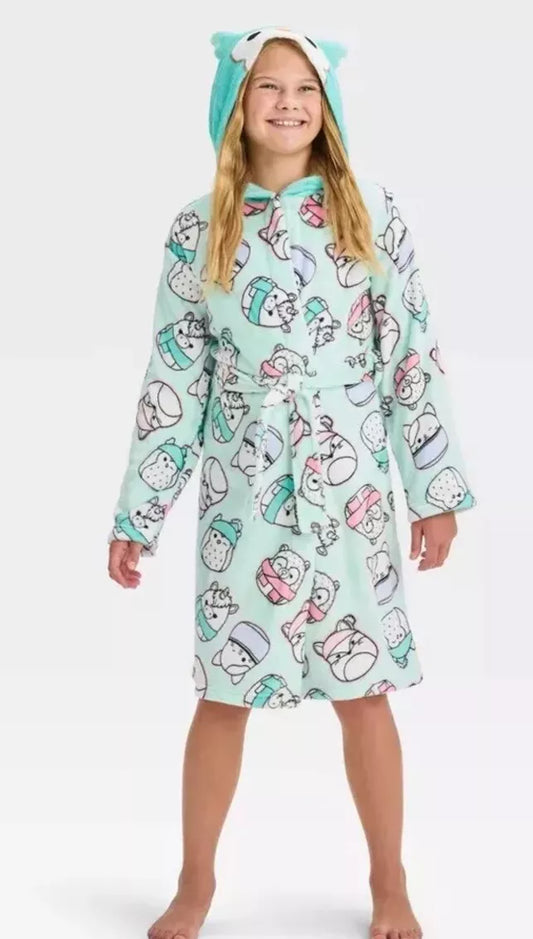 Squishmallows Hooded Owl Girls Robe Bathrobe Squishmallow