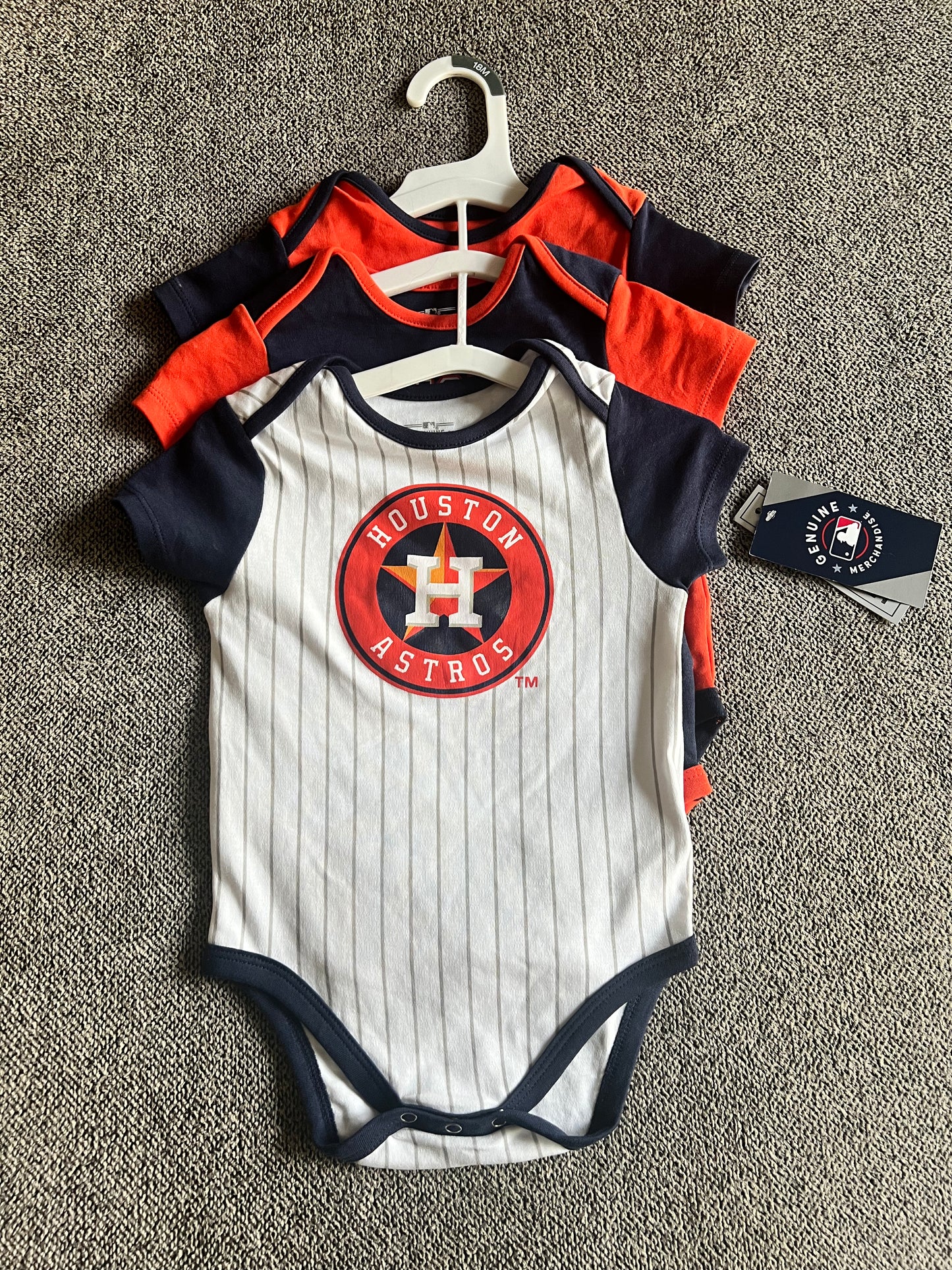 MLB Houston Astros Infant Boys’3pk Bodysuit