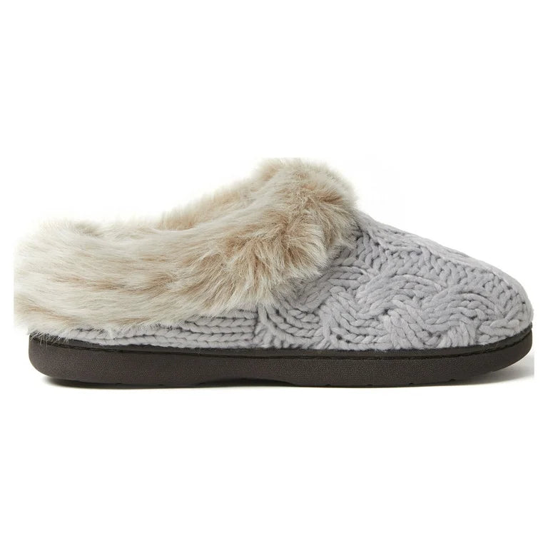 Dearfoams Claire Textured Knit Clog Slippers