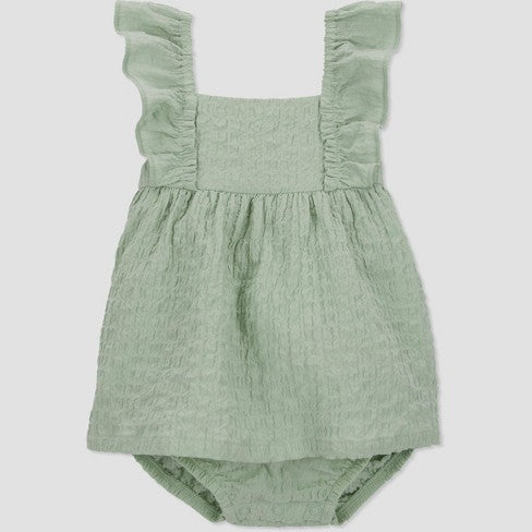 Carter's Just One You® Baby Girls' Textured Sunsuit - Green