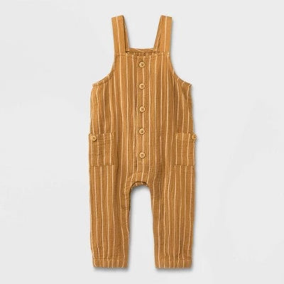 Baby Dungarees Striped Uni Romper – Cat & Jack™ Light Brown