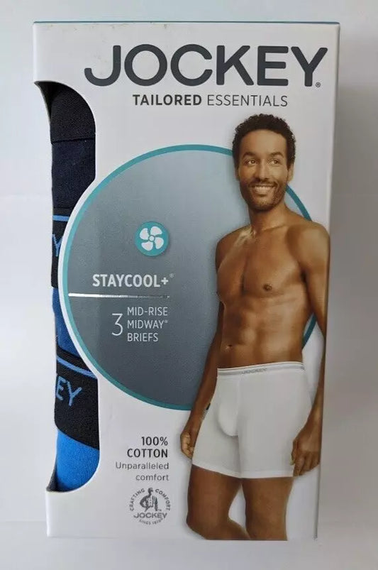 Jockey stay cool mid rise midway boxer briefs