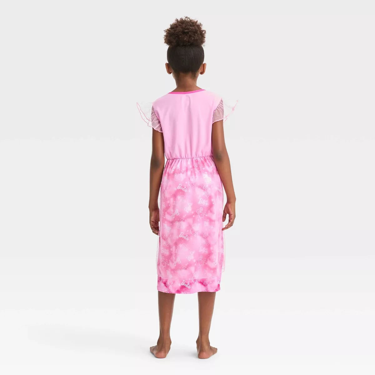 Girls Barbie Dress Up NightGown - Pink