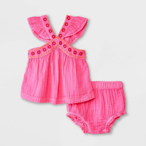 Girls' Gauze Top & Bottom Set - Cat & Jack™