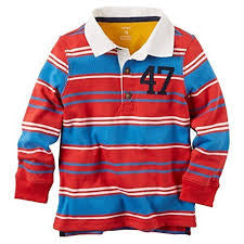 Carter's Boys' Striped Jersey Rugby Polo